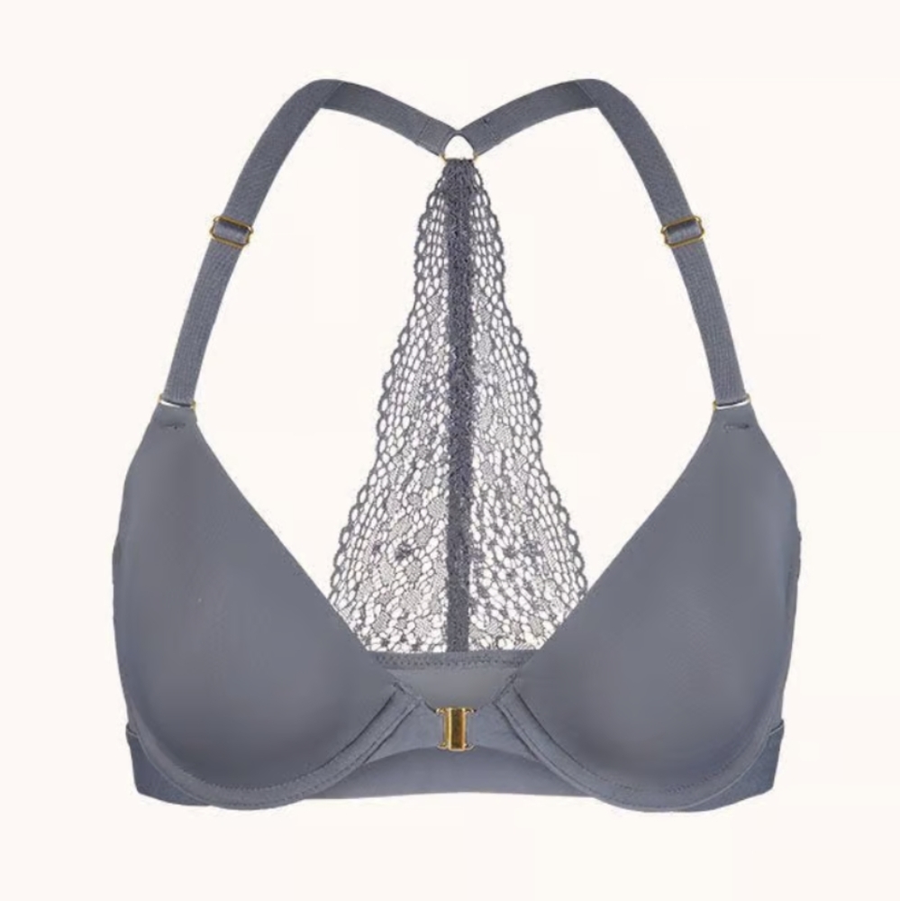 Lively, The Front Close T-Shirt Bra, 38C, Smoke